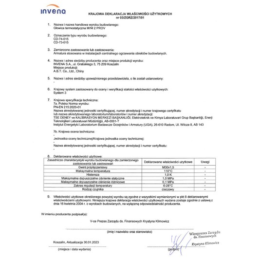 Głowica termostatyczna MINI INVEN 2 PROV -zdjęcie numer 5