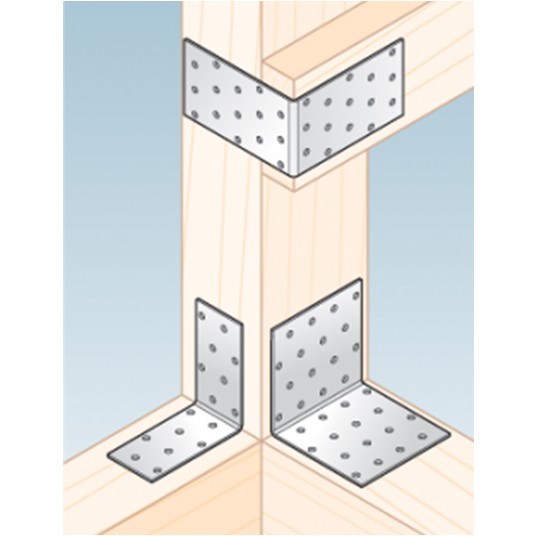 Kątownik montażowy 80x80x80x2mm KM9 (opk=20szt) -zdjęcie numer 4
