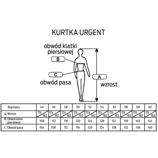Kurtka robocz.URG-B/56 URGENT 315g/m2 granatowe -zdjęcie numer 2