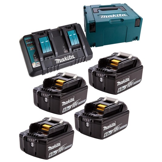 Ładowarka DC18RD +4aku BL1860B 6Ah MAKPAC 3 MAKITA -zdjęcie numer 2