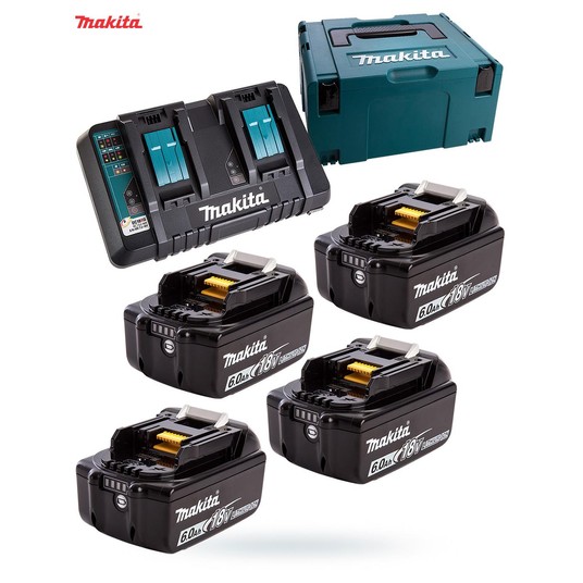 Ładowarka DC18RD +4aku BL1860B 6Ah MAKPAC 3 MAKITA -zdjęcie numer 3