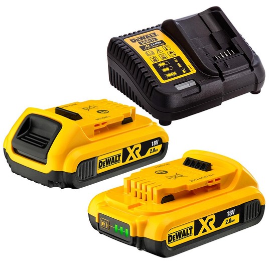 Ładowarka uniwersalna + 2x bateria 18V 2Ah DeWalt -zdjęcie numer 2