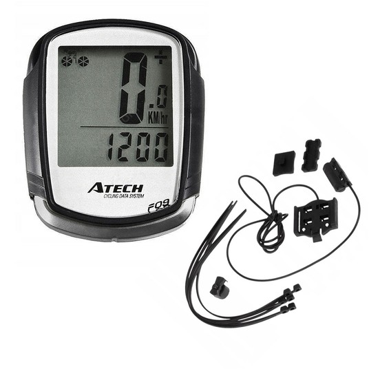 Licznik rowerowy ATECH TU-09 9-funkcji -zdjęcie numer 1
