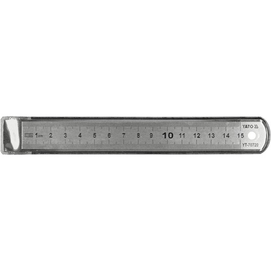 Linijka przymiar mierniczy nierdzewny 150mm YATO -zdjęcie numer 1