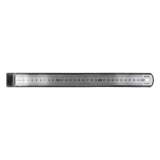 Linijka przymiar mierniczy nierdzewny 300mm YATO -zdjęcie numer 1