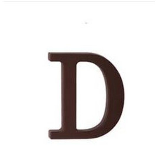 Litera PCV brąz "D" 10cm -zdjęcie numer 1