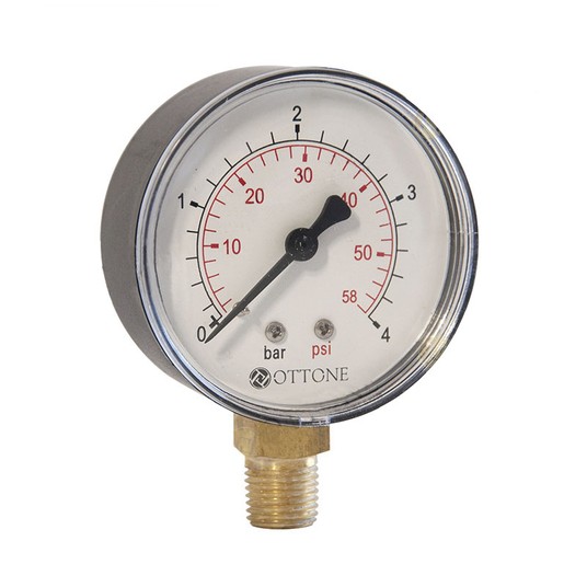 Manometr tarczowy fi 63mm 6bar gwint dół 1/4" -zdjęcie numer 1