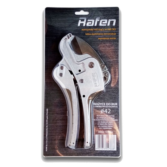 Obcinak do rur PCV, PP, PE max. 42mm RAFEN -zdjęcie numer 5