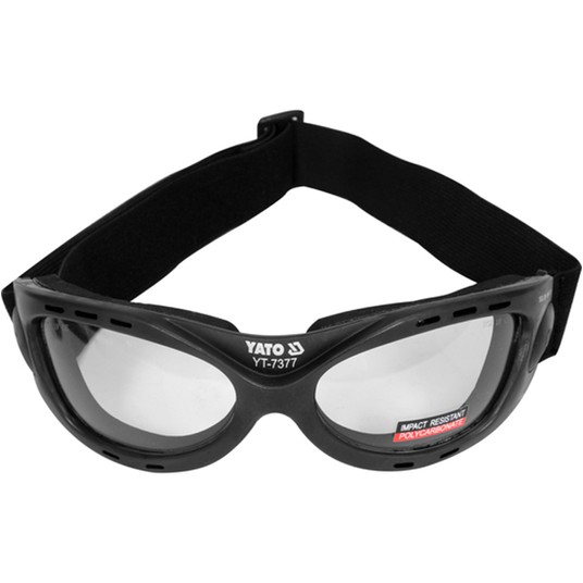 Okulary ochronne GOGLE z gumką TYP 2876 -zdjęcie numer 1