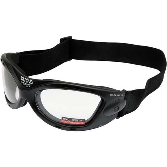 Okulary ochronne GOGLE z gumką TYP 2876 -zdjęcie numer 2