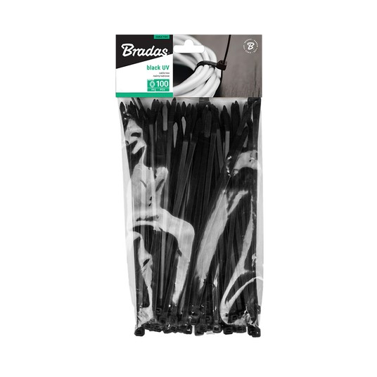 Opaski plastikowe 250x4,8 op 100szt czarne -zdjęcie numer 1