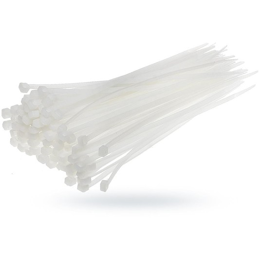 Opaski plastikowe 400x8,8 op 100szt białe -zdjęcie numer 1