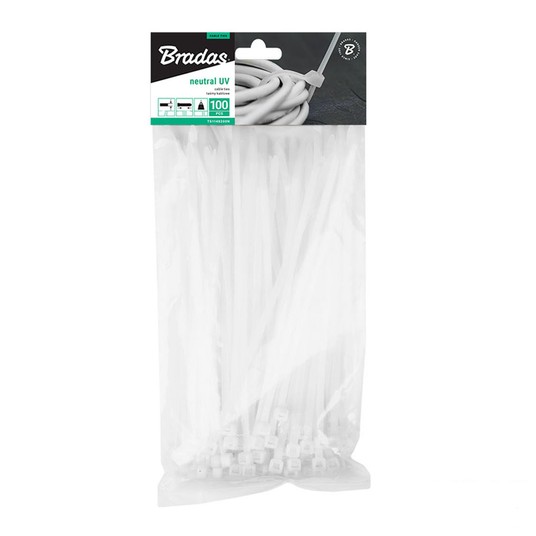 Opaski plastikowe 810x9,0 op 100szt białe (10) -zdjęcie numer 1
