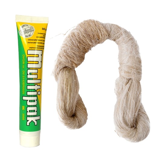 Pasta do gwintów 50g tubka + pakuły 100g UNIPAK -zdjęcie numer 1