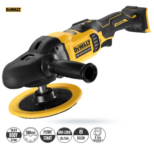 Polerka 18V 180mm M14 body DeWALT -zdjęcie numer 3