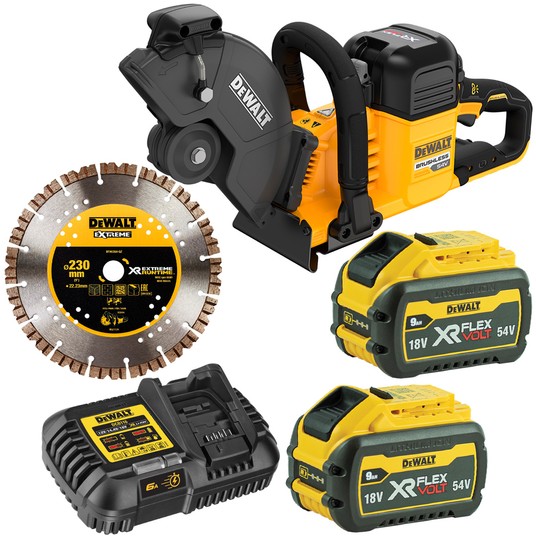 Przecinarka do betonu 54V BL 230mm 2xDCB547 DeWalt -zdjęcie numer 1