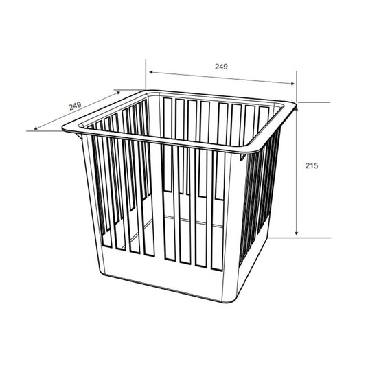 Studzienka 300x300mm z kratką A15 PVC brąz -zdjęcie numer 4