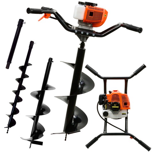 Świder spalinowy(2os)+ wiertła+ adapter 50 cm GEKO -zdjęcie numer 1