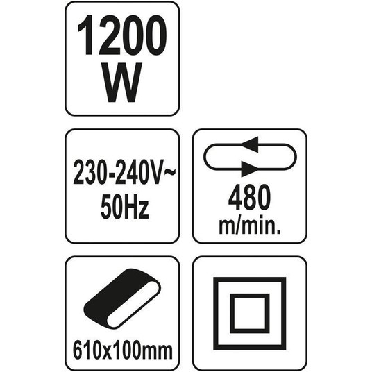 Szlifierka taśmowa 1200W 100x610mm YATO -zdjęcie numer 4