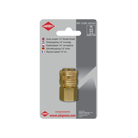 Szybkozłącze 1/4" GW Euro AIRPRESS -zdjęcie numer 1