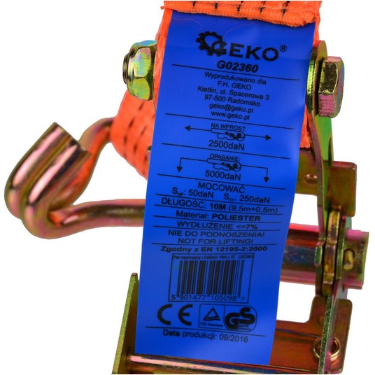 Taśma do bag. 5T-10m napin. szer.50mm 82388 -zdjęcie numer 5