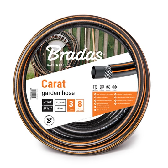 Wąż ogrodowy CARAT 1/2" 20m czarny -zdjęcie numer 1