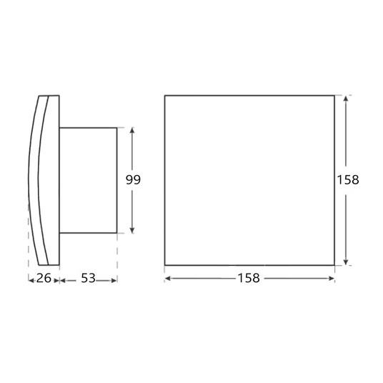 Wentylator Styl fi 100 W SAFIRO 100 W LS -zdjęcie numer 4