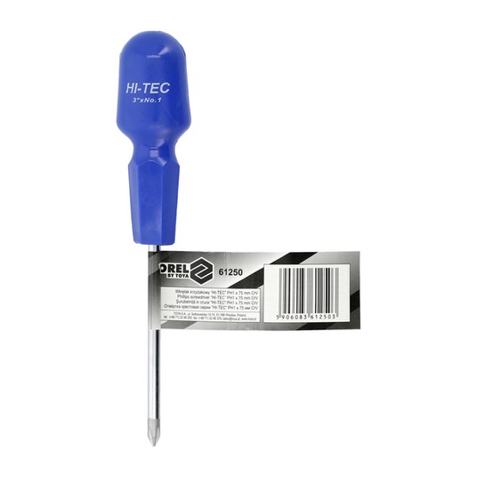 Wkrętak HI-TEC krzyżakowy ph 1x 75 [mm] (12) -zdjęcie numer 3