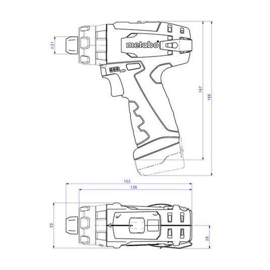 Wkrętarka 12V 1x2Ah udar PowerMaxx SB Basic Metabo -zdjęcie numer 3