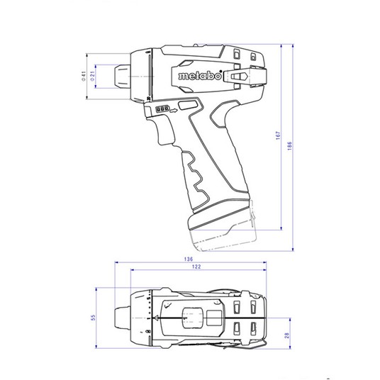 Wkrętarka 12V 2x2Ah 34Nm BS Basic kufer Metabo -zdjęcie numer 4