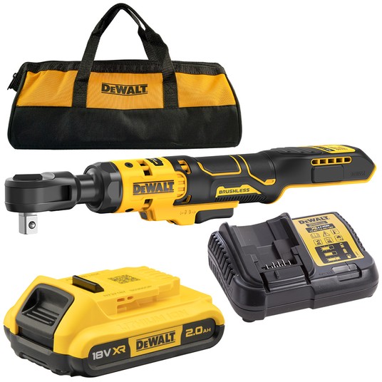 Zakrętarka grzechotka 18V 1/2" 95Nm 1x2Ah BL DeWAL -zdjęcie numer 1