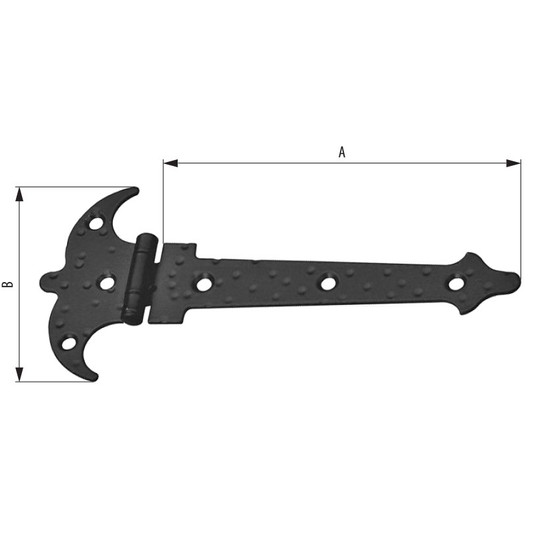 Zawias okiennicowy L- 90mm czarny MOD 551 AMIG -zdjęcie numer 1
