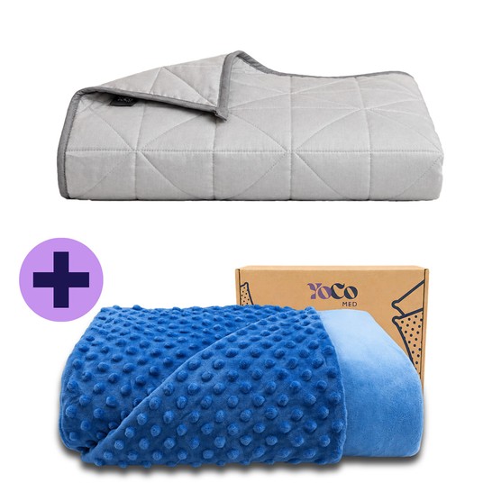 Zestaw Koc diamond 2,4 kg + Poszewka nieb -zdjęcie numer 1