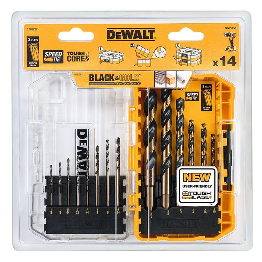 Zestaw wierteł do metalu 14szt BLACK&GOLD DeWALT -zdjęcie numer 2