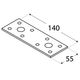 Łącznik płaski 140x55x2,5mm ŁP 2 (opk=20szt) -zdjęcie numer 3