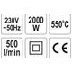 Opalarka 2000W 70~550°c -zdjęcie numer 6