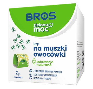 BROS lep na muszki owocówki ZIELONA MOC(2szt)