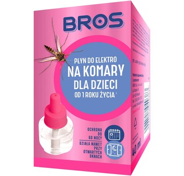 BROS płyn do elektrofumigatora na KOMARY dla DZIEC