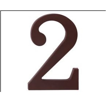 Cyfra brąz"2" 20cm