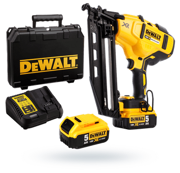 Gwoździarka 18V BL 2x5Ah sztyfciarka 16Ga DeWalt