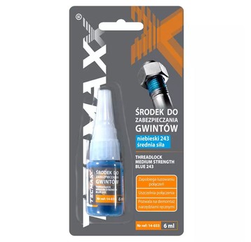 Klej do gwintów NIEBIESKI średni 6ml