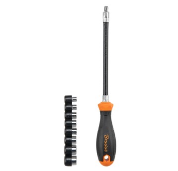 Klucz nasadowy z rękojeścią elastyczny 5-12mm SET