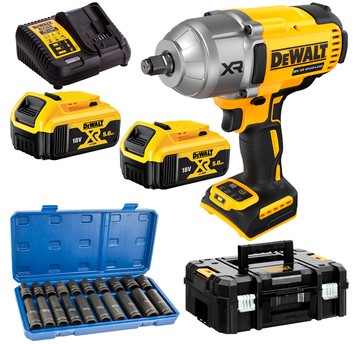 Klucz udar 18V 1355Nm 1/2 2x5Ah DeWalt +nasadki