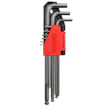 Klucze hex z kulką 9cz 1,5-10mm długie