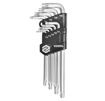 Klucze TORX security T10-T50 CrV, kpl. 9 szt.