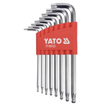 Klucze TORX z kulką 8cz. T9-T40 długie