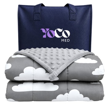 Koc obciążeniowy szare chmurki 3,2 kg YoCo (4)