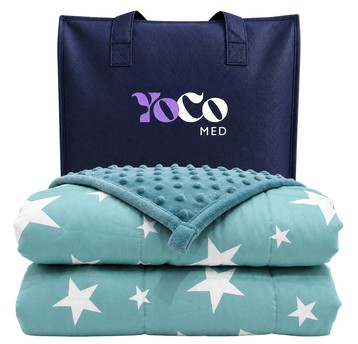 Koc obciążeniowy zielone gwiazdki 2,4 kg YoCo (4)