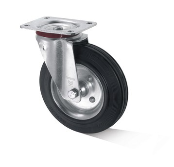 Koło 50/16 skrętne z płytką na łożysku 50 kg