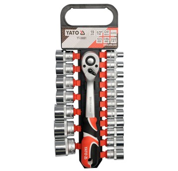 KOMPLET NASADEK Z GRZECHOTKĄ 1/2", 19 CZ